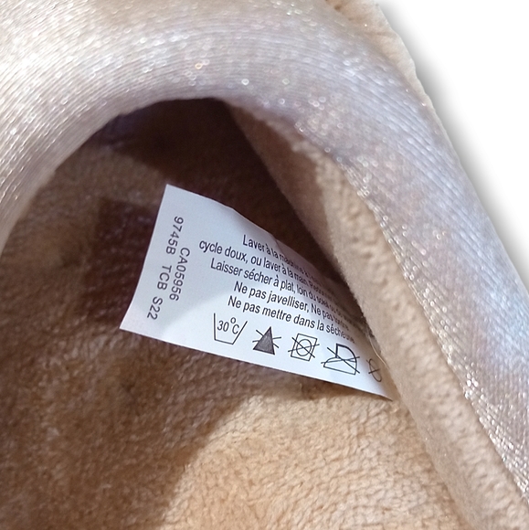 New 🌷 Isotoner Women's Microterry Clog With Satin Cuff Slippers Taupe - Picture 16 of 16